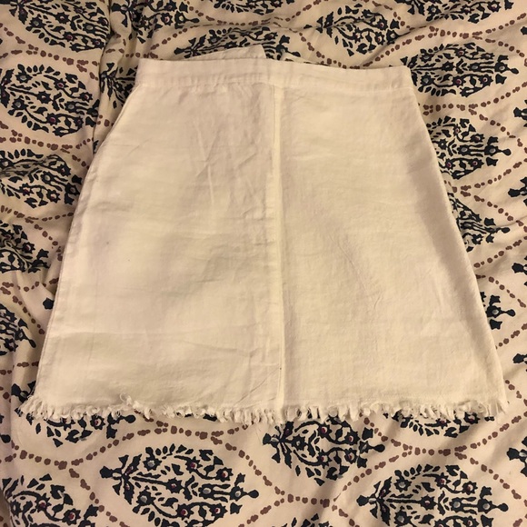 Linen Fringe Skirt - Picture 1 of 4